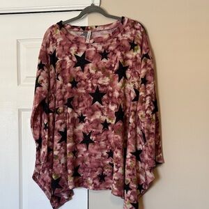 Emerald Pink and Black Star Tunic